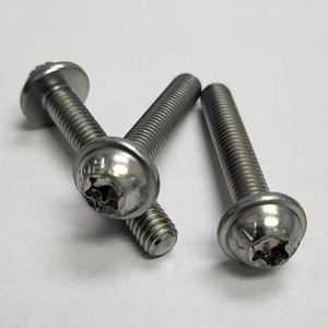 M6 - 1 X 35MM 6 LOBE ROUND WASHER HEAD MACHINE SCREW 10.9 ZINC TRIVALENT CLEAR PER PRINT