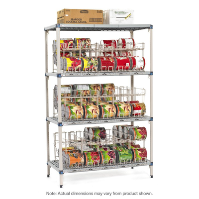 MetroMax Q MQCR243674 Industrial Plastic Shelving 4-Shelf Can Rack Unit, 24" x 36"