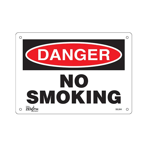 No Smoking Sign - 10" x 7" - Plastic - English