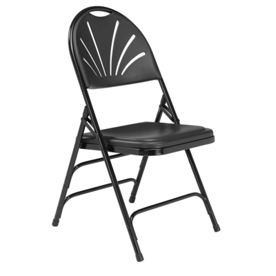 NPS 1110 NPS® 1100 Series Deluxe Fan Back with Triple Brace Double Hinge Folding Chair, Pack of 4