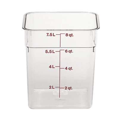 Cambro Camwear 8 qt. Clear CamSquare Containers