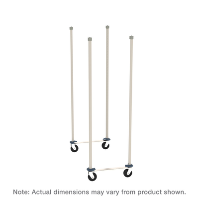 Metro MXTTM21C Top-Track Mobile Unit Kit for 21" Wide MetroMax Shelving, Polymer Posts, Plated Casters