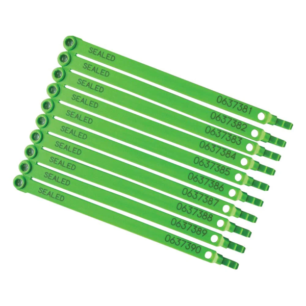 Freight Car Seal - Plastic - Tamper Evident - Green