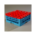 Carlisle RG25-3C410 25-Compartment Blue Glass Rack with 3 Red Ex
