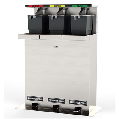 Lakeside Safe-Serv 159-869 Triple Pump Hands-Free Condiment Dispenser 36-1/4" x 18-1/2" x 46-1/4"H