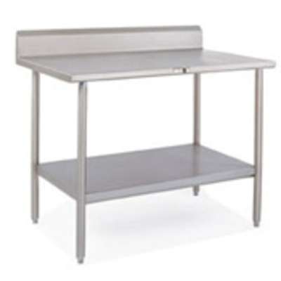 John Boos 30" x 120" Stainless Work Table w/Backsplash & Undershelf