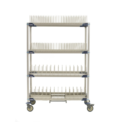 MetroMax i PR48VX4-XDR Mobile Drying Rack with Two Tray Racks, Two Pan Racks and Drip Tray, 26" x 50" x 68"