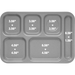 Carlisle 614R05 Right-Hand 6-Compartment ABS Tray