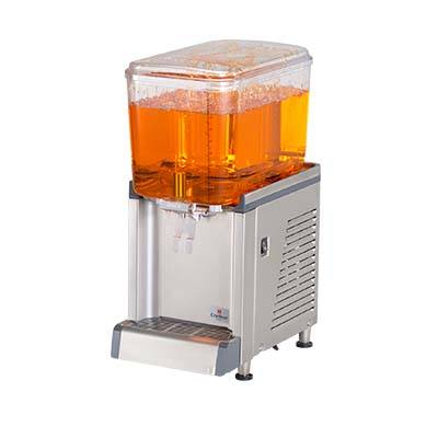 Grindmaster-Cecilware CS-1D-16 (BPA FREE) (1) 4.75 Gallon Clear Plastic Bowl Standard Single Agitator Model Electric Crathco Simplicity Bubbler Pre-Mix Cold Beverage Dispenser