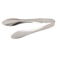 Bon Chef 9469BF EZ Use Banquet Serving Tongs, 6", 18/8 Stainless Steel, Brush Finish