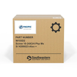 Pacific - W153D2 - Screw 10-24X3/4 Php Ms S/ H200023-Also +