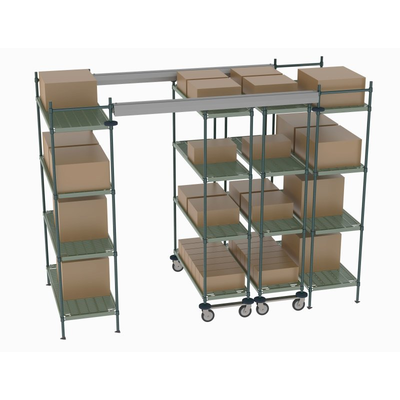 Metro TT10-E2148M1848P Top-Track Overhead Track Shelving Complete Kit for 10 ft. Spaces, 48" Wide Super Erecta Pro Shelves