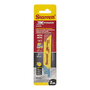 STARRETT B414-2 Metal Cut 4'' x 3/4 x .035 x 14T, 3X POWER, 2 Pack