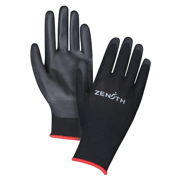 Coated Gloves - Polyurethane Palm - Polyester Shell - Large