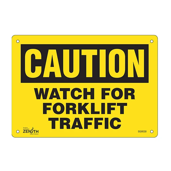 Watch For Forklift Sign - 10" x 7" - Aluminum - English