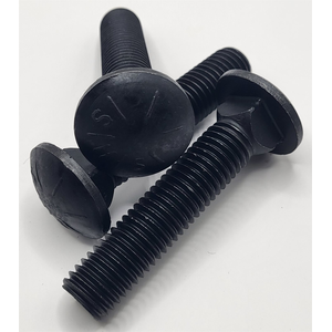 5/8" - 11 X 3" SQUARE NECK ROUND HEAD BOLT FULLY THREADED SAE J429 GR 8 PLAIN