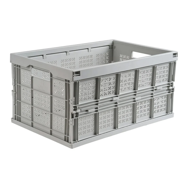 Collapsible Container - Polypropylene - 21" x 14" x 10-1/2" - 160 lb Capacity - Grey