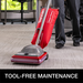 Sanitaire SC688B in use, tool-free maintenance