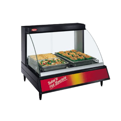 Hatco GRCD-1P Tempered Curved Glass Display Case, Heated Deli, Countertop