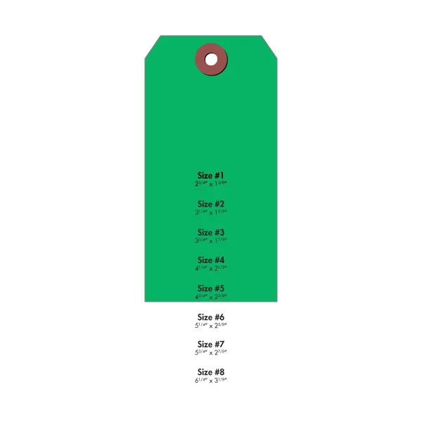 #5 Tyvek Tags - Green