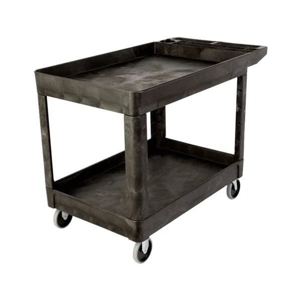 Utility Cart - 45-1/4" x 25-7/8" x 33-1/4" - 500 lb Capacity - Plastic - 2 Shelf