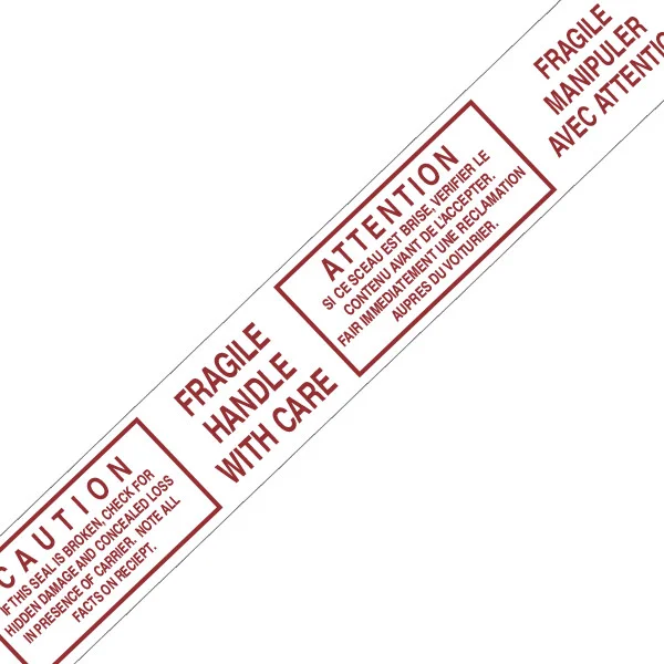 Printed Box Sealing Tape - 48 mm x 66 m - Caution Seal Broken - Bilingual