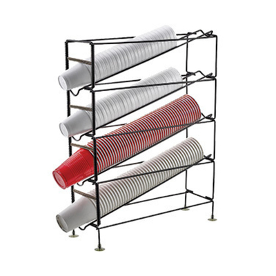 Winco CDR-4 Cup Dispensing Rack 4 Tiers 20" L X 6-1/4" W X 24-3/