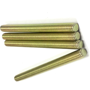 7/16" - 14 X 36" FULLY THREADED STRAIGHT ROD SAE J429 GR 8 ZINC TRIVALENT YELLOW