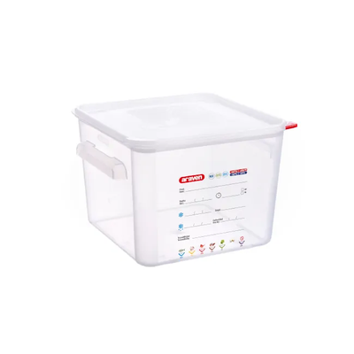 Araven 11855 Square Polypropylene Container, 12 L./ 12,6 qt