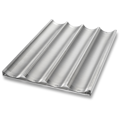 Chicago Metallic 49034 17-3/4" X 25-3/4" X 1" Overall Uni-Lock Baguette Pan
