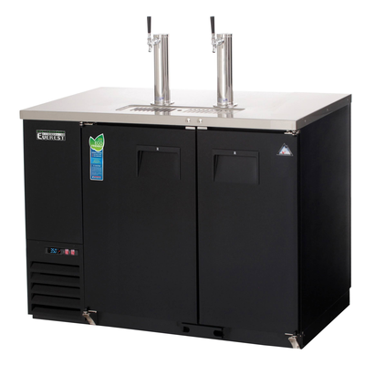 Everest EBDS2-24 Draft Beer Dispenser 2 Towers 2 Taps, 115v, NSF - 13 cu. ft.