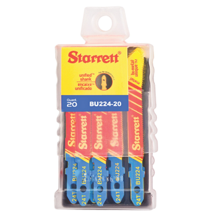 STARRETT BU224-20 2'' x 5/16 x .040 x 24T, Bi-Metal, 20 Pack