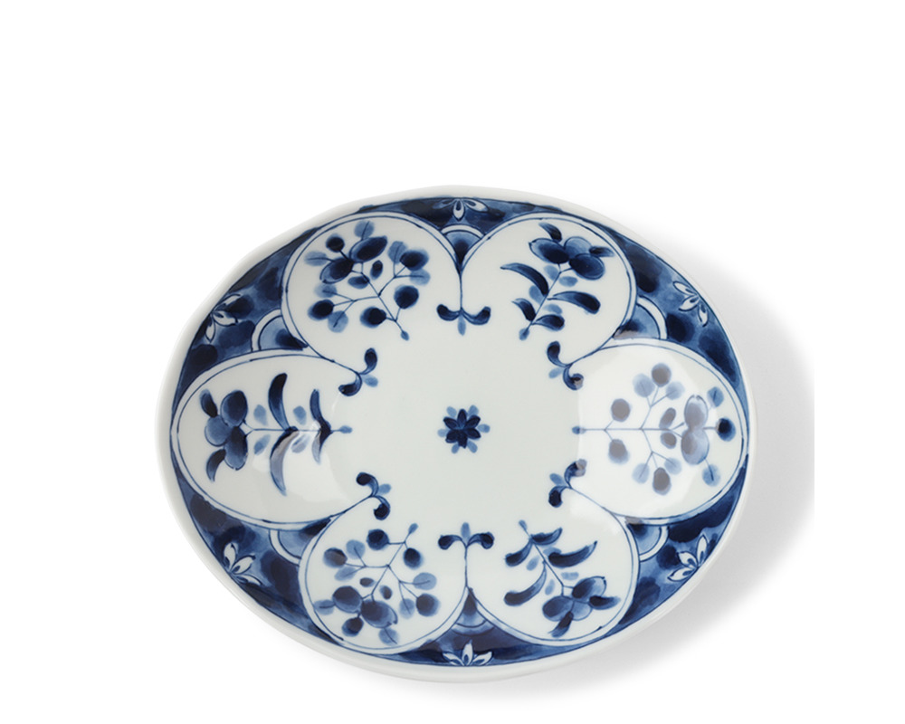 Blue Bowl Arabesque 7.75"