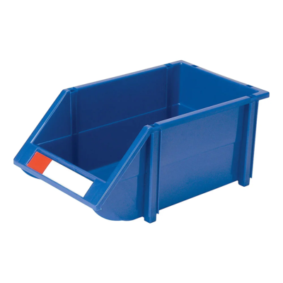 Stack & Hang Bin - Plastic - 8-3/16" x 14" x 6-3/16" - 40 lb Capacity - Blue