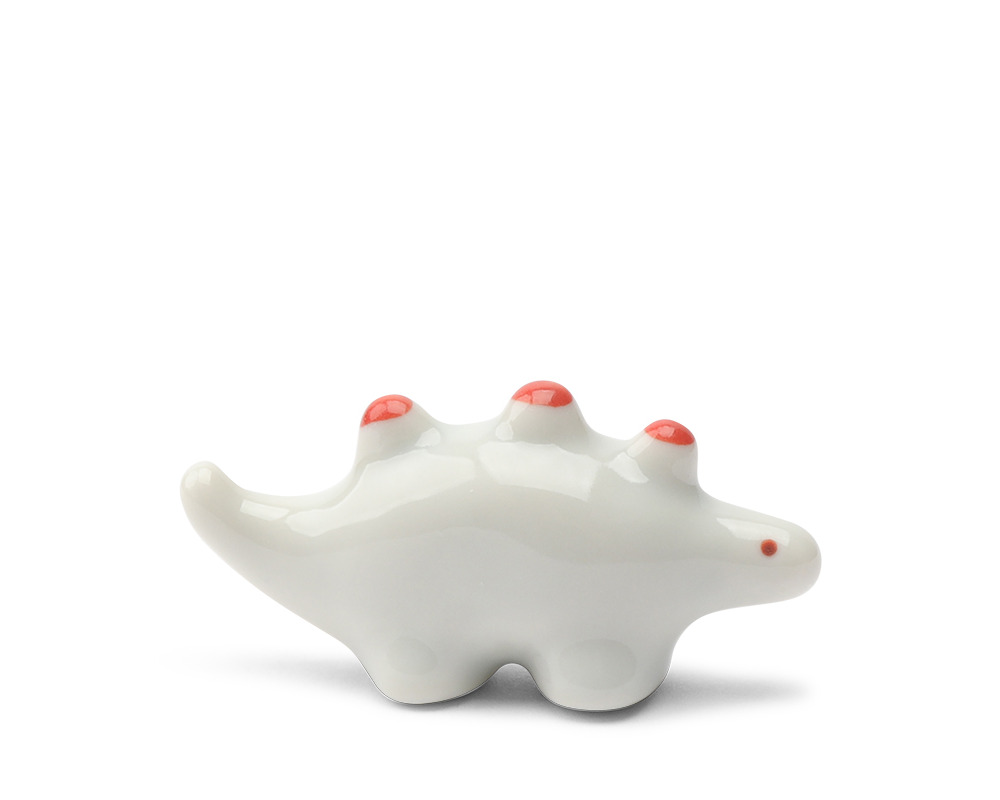 Chopstick Rest Stegosaurus White Red