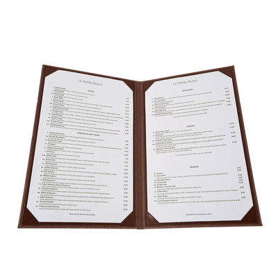 Winco LMD-814BN Double Menu Cover