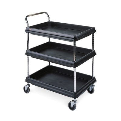 Metro BC2030-3DBL Deep Ledge 3-Shelf Utility Cart, Black, 20" x 30"