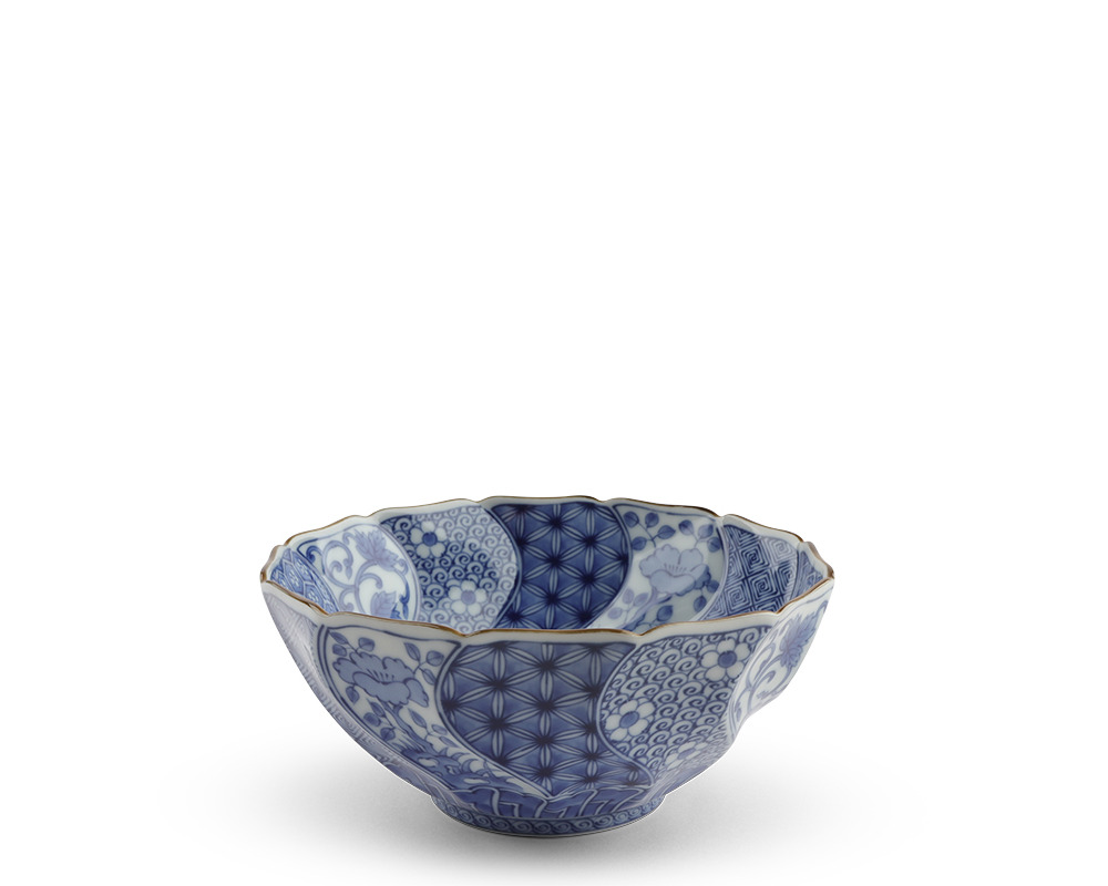 Blue & White Bowl Sometsuke 6.75"