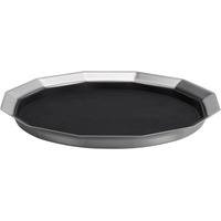 Service Ideas TRPN1412RIBS 14" Tray, 12-Sided, Removable Silicone Insert, Stainless Steel