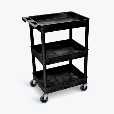 LUXOR STC111-B Tub Cart - Three Shelves