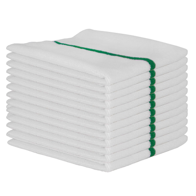FSE 373-1010 Green Center Stripe Towels (Dozen)
