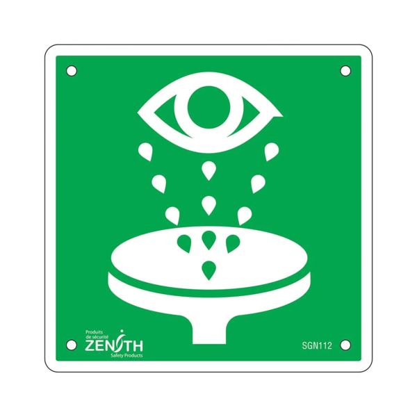Eye Wash Sign - 6" x 6" - Plastic - Pictogram
