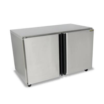 Silver King SKF48A-ESUS1 (2) Stainless Steel Doors 48"W Two-Section Undercounter Freezer