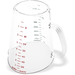 Carlisle 4314407 Clear Plastic Measuring Cup Half-Gallon