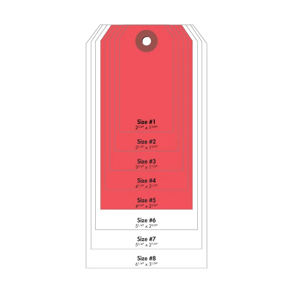 #5 Cardstock Tag - Red