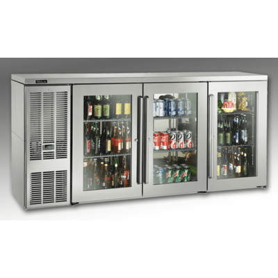 Perlick Corporation BBSN72 Narrow Door Refrigerated Back Bar Cabinet Three Section