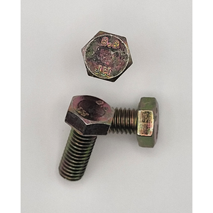 M8 - 1.25 X 20MM ISO 4017 FT HEX HEAD CAP SCREW 8.8 ZINC TRIVALENT YELLOW