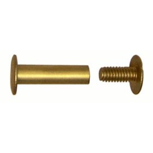 3/16" OD X 1/2" L SCREW POST WITH SCREW ALUMINUM ANTIQUE BRASS
