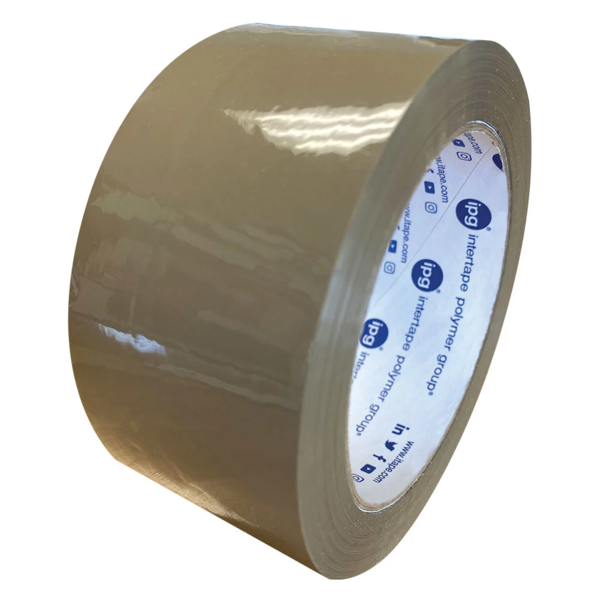 Box Sealing Tape - Hand Roll - 48 mm x 100 m - 1.6 mil - Tan