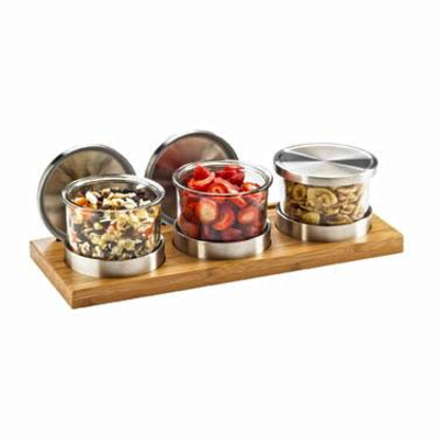 Cal-Mil 1850-4-60 16"W x 6"D x 4"H Cold Condiment Display